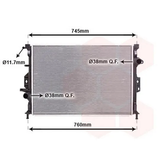Radiator Motor FORD GALAXY 2006->2015 Radiator apa 1.6-2.0 (67x45x1.6) Perioada 2006 2007 2008 2009 2010 2011 2012 2013 2014 2015