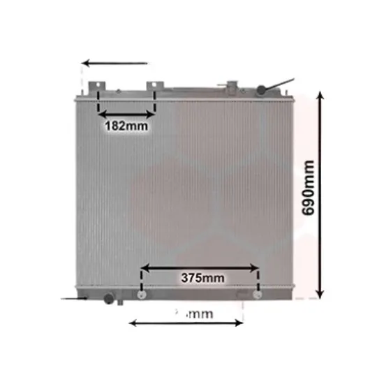 Radiator apa NISSAN NAVARA D40 2004->2014, PATHFINDER 3 2005->2014 pentru 3.0 dCi, perioada 2010 2011 2012 2013 2014 2015