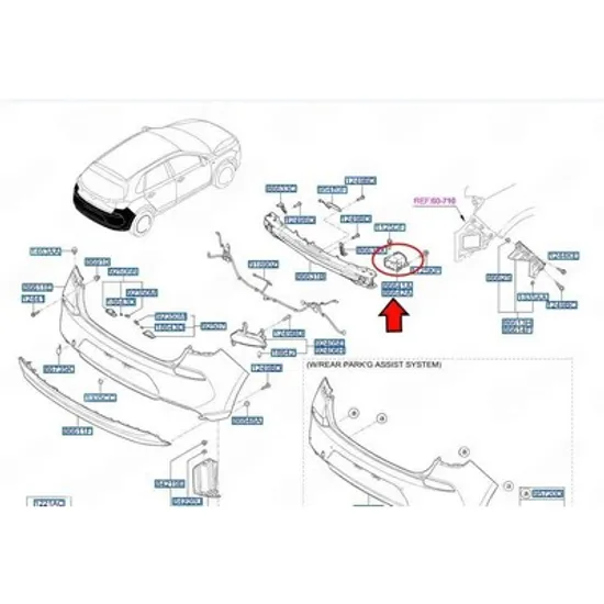 Suport Bara spate HYUNDAI i30 2017-> Suport armatura spate (H/B) (O) DREAPTA Perioada 2017 2018 2019 2020