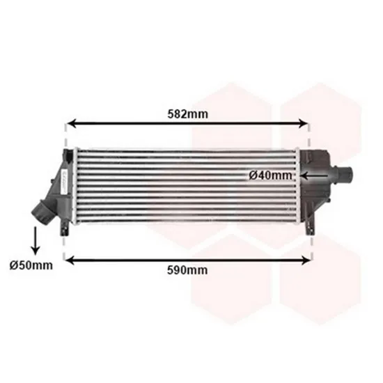 Intercooler NISSAN MICRA 3 2002->2010 Radiator intercooler 1,5DCi 522x178x30 Perioada 2003 2004 2005 2006 2007 2008 2009 2010