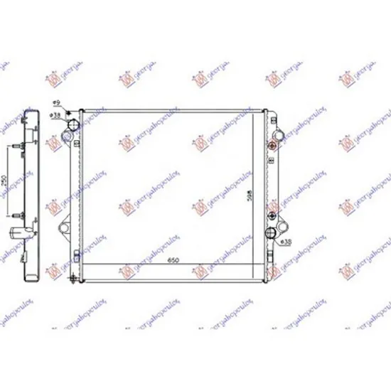 Radiator Motor TOYOTA LAND CRUISER PRADO J12 2002->2009 Radiator apa 3.0 +/-A/C cv automata 65x59.8x3.6 PRADO 120 J12 2002->2011 Perioada 2002 2003 2004 2005 2006 2007 2008 2009 2010