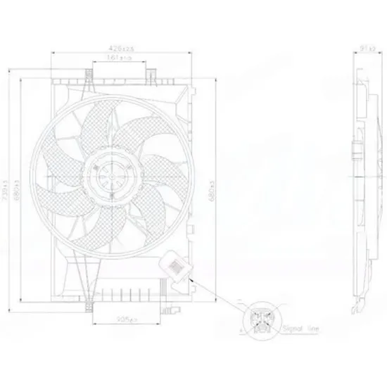 Ventilator Motor MERCEDES CLK C209 2002->2009 Ventilator benzina diesel (600W) Perioada 2002 2003 2004 2005 2006 2007 2008 2009
