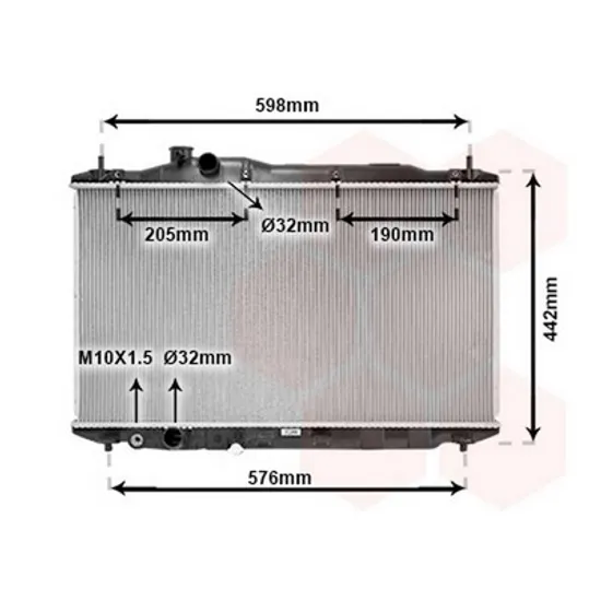 Radiator Motor HONDA CIVIC 8 2005-> Radiator apa pentru 1.8cc 16V cu/fara aer conditionat (67x37,5) Perioada 2005 2006 2007 2008 2009 2010 2011