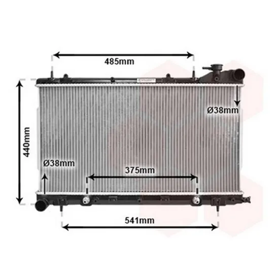 Radiator Motor SUBARU FORESTER SG 2002->2008 Radiator apa 2.00 16V+/-A/C M/A (68.6x36) (KOYO) Perioada 2002 2003 2004 2005 2006 2007 2008