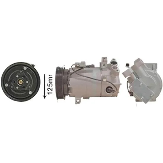 Compresor aer conditionat RENAULT CLIO 4 2012->, CAPTUR 1 2013->2020 pentru 1.5 dCi , perioada 2012 2013 2014 2015 2016 2017 2018