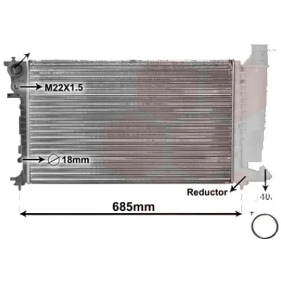 Radiator apa CITROEN XSARA 1997->2005 pentru 1.8 i Aut., perioada 1997 1998 1999 2000