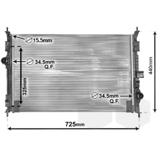 Radiator apa CITROEN C4 Picasso 2 2013->, C4 Grand Picasso 2 2013-> pentru 2.0 BlueHDi 135, perioada 2013 2014 2015 2016 2017 2018