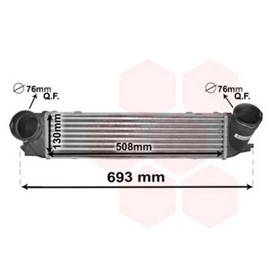 Intercooler BMW 1 Coupe E82 2007->2012 Radiator intercooler 3.0 (135i) benzina (510x130x105) TUBES 70/70 Perioada 2007 2008 2009 2010 2011 2012 2013 2014