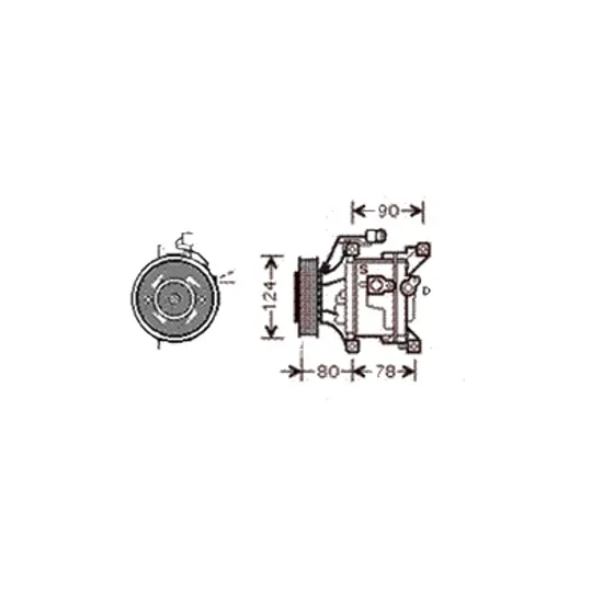 Compresor aer conditionat TOYOTA COROLLA E12 2001->2007 pentru 1.4 D , perioada 2004 2005 2006 2007