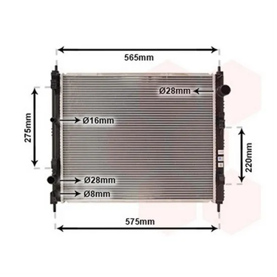 Radiator Motor NISSAN PULSAR 2015-> Radiator apa 1.5 dCi diesel 507x428x16 Perioada 2015 2016 2017 2018 2019 2020 2021
