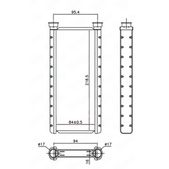 Radiator Incalzire MITSUBISHI SPACE STAR 2016->2020 Calorifer (85x220x16) Perioada 2016 2017 2018 2019 2020