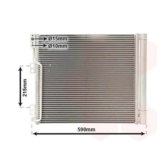 Radiator Aer Conditionat NISSAN VANETTE 2003->2017 Radiator aer conditionat 1.5 DCi diesel 490x450x16 Perioada 2011 2012 2013 2014 2015 2016 2017