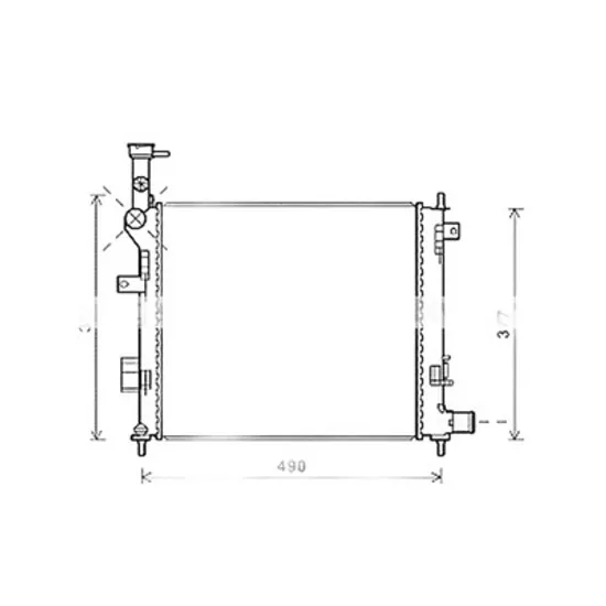 Radiator Motor KIA PICANTO 2011->2017 Radiator apa pentru benzina (42x37) CV manuala Perioada 2011 2012 2013 2014 2015 2016 2017