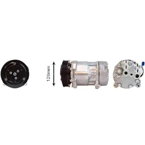 Compresor aer conditionat VW LT 2 1996->2006 2.8 TDI 116KW 158CP , pentru motor AUH, BCQ perioada 2002 2003 2004 2005 2006