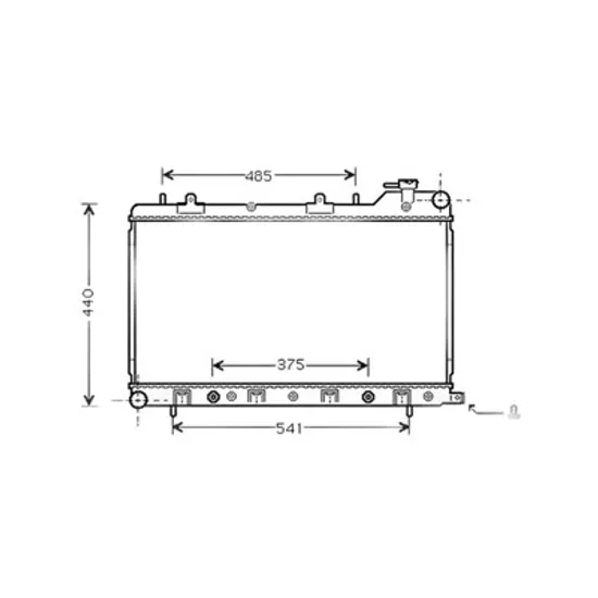 Radiator Motor SUBARU FORESTER SG 2002->2008 Radiator apa pentru 2 00 16V cu/fara aer conditionat CV manuala/automata 68,6x36 Perioada 2002 2003 2004 2005 2006 2007 2008