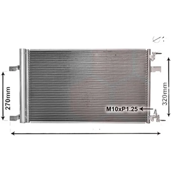 Radiator aer conditionat RENAULT KANGOO 2008->2020 1.5 dCi 90 67KW 91CP , pentru motor K9K 647 perioada 2017 2018,2019,2020,2021 2022