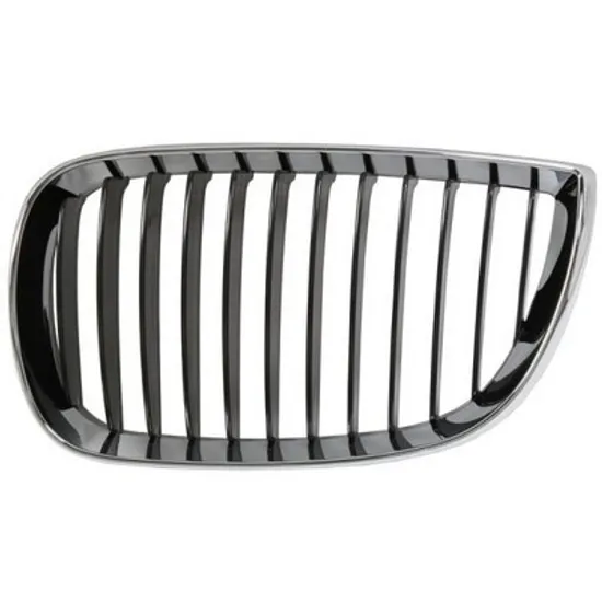 Grila Radiator BMW 1 E81 2006->2011 Grila radiator stanga, negru/crom (E87 09.04-04.07) Perioada 2004 2005 2006 2007