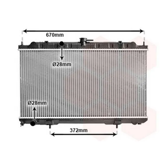 Radiator Motor NISSAN ALMERA 2 2001->2006 Radiator apa 1,5-1,8 16V (36x68,5) JAPAN Perioada 2000 2001 2002 2003 2004 2005 2006