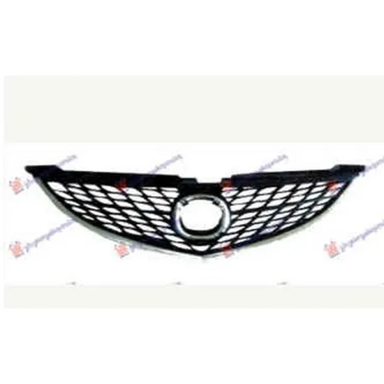 Grila Radiator MAZDA 6 GG 2007->2013 Grila radiator neagra cu rama cromata Perioada 2007 2008 2009 2010 2011 2012