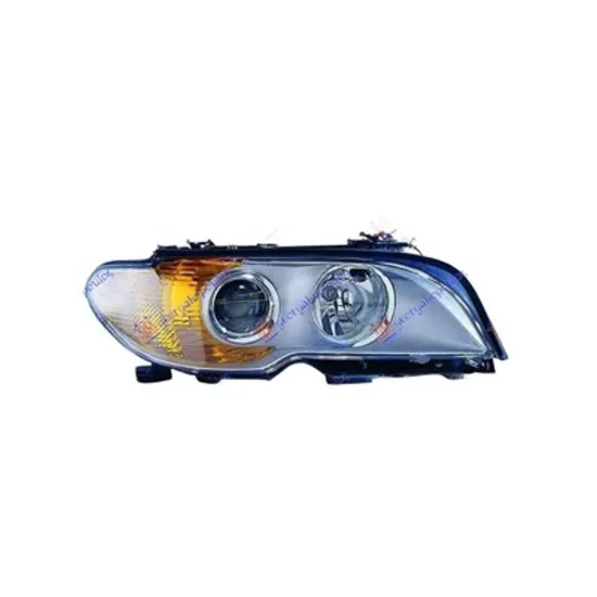 Faruri BMW 3 Cabriolet E46 2000->2007 Far dreapta cu Xenon, D2S/H7, cu semnal galben, cu interior alb (E46 Coupe 03-06) Perioada 2003 2004 2005 2006