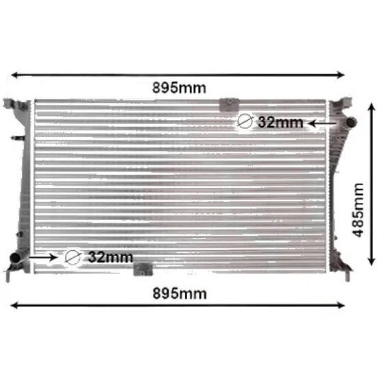 Radiator apa RENAULT TRAFIC 2 2001-> pentru 2.0 dCi 115, perioada 2006 2007 2008 2009 2010 2011