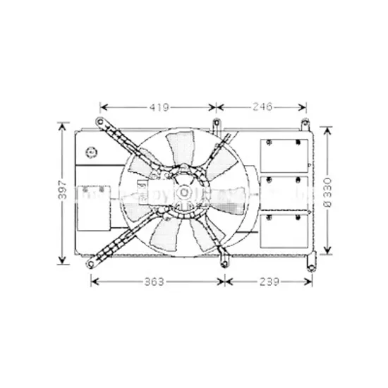 Ventilator motor MITSUBISHI OUTLANDER 1 2001->2006 pentru 2.4 4WD , 2.4 GLS 4WD , perioada 2003 2004 2005 2006 2007