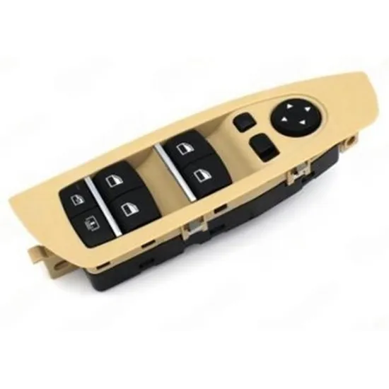 Buton oglinda BMW 7 F01 2008->2015 Panou butoane oglinzi fata cu rabatare electrica (acoperire bej) pentru 4 usi (6pin) STANGA Perioada 2008 2009 2010 2011 2012