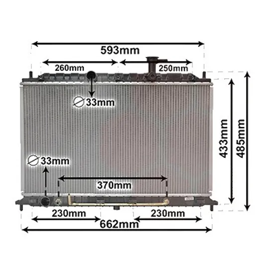 Radiator apa KIA RIO 4 2005->2011 pentru 1.6 16V, perioada 2005 2006 2007 2008 2009 2010 2011
