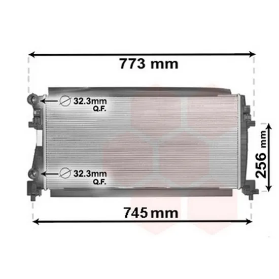 Radiator Motor AUDI A3 8VS, 8VM SEDAN 2013->2020 Radiator apa pentru 1,2i - 16V TFSI - 1,6 - 2,0TDi (65x32) Perioada 2013 2014 2015 2016 2017 2018 2019 2020