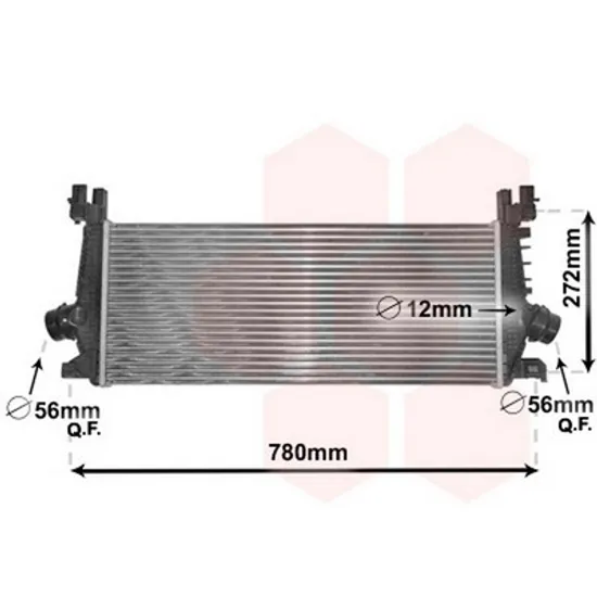 Intercooler OPEL ZAFIRA B 2005->2015 Radiator intercooler 1 6i - 16V turbo CV automata 665x280 Perioada 2012 2013 2014 2015 2016