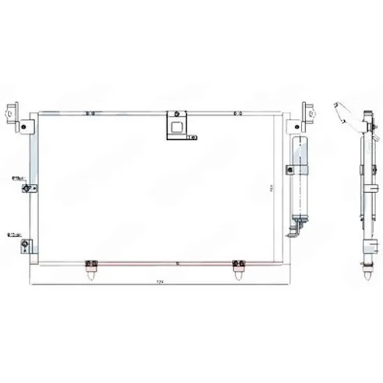 Radiator Aer Conditionat LEXUS RX 300 1997->2003 Radiator condensator aer conditionat 3.0 (RX300) benzina (680x400x16) Perioada 1997 1998 1999 2000 2001 2002 2003