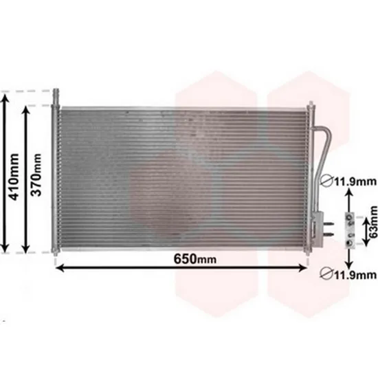 Radiator Aer Conditionat FORD FOCUS 1 1998->2008 Radiator aer conditionat benzina/ diesel (62x36,5x1,6) Perioada 1998 1999 2000 2001 2002 2003 2004