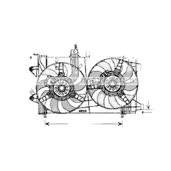 Ventilator motor FIAT PUNTO 188 1999->2012 pentru 1.9 JTD, perioada 2003 2004 2005 2006 2007 2008 2009 2010 2011 2012