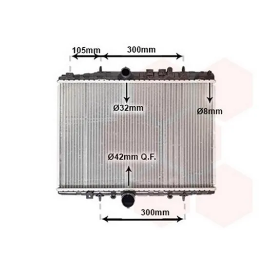 Radiator Motor CITROEN C5 1 2001->2005 Radiator 1.8i16V manuala +/-A/C 38x55 BEHR Perioada 2001 2002 2003 2004 2005