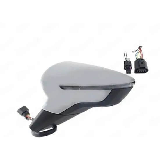 Oglinda SEAT ARONA 2022-> Oglinda exterioara electrica cu incalzire cu rabatare electrica pentru vopsit (cu semnal si senzor banda) (8+2 PIN) STANGA Perioada 2022 2023 2024 2025