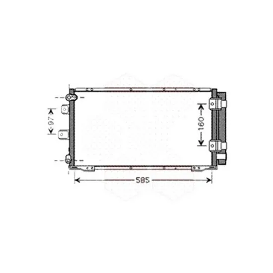 Radiator aer conditionat RENAULT LAGUNA 2 2001->2007 1.9 dCi 88KW 120CP , pentru motor F9Q 650, F9Q 670, F9Q 674, F9Q 750 perioada 2001 2002,2003,2004,2005,2006 2007