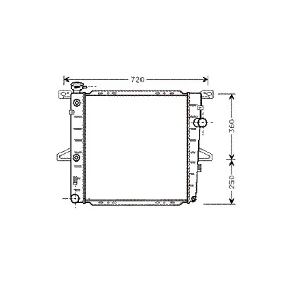 Radiator apa FORD RANGER 2005->2012 pentru 2.2, perioada 2007 2008 2009