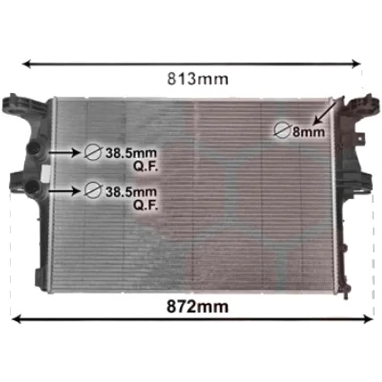 Radiator apa IVECO DAILY 5 2011->2014 pentru 35S, 35C Electric, perioada 2011 2012 2013 2014