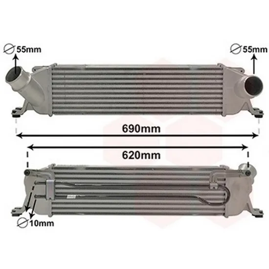 Intercooler HYUNDAI H-1 2007-> Radiator intercooler 2.5 TCi diesel (480x135x90) Perioada 2008 2009 2010 2011 2012 2013 2014