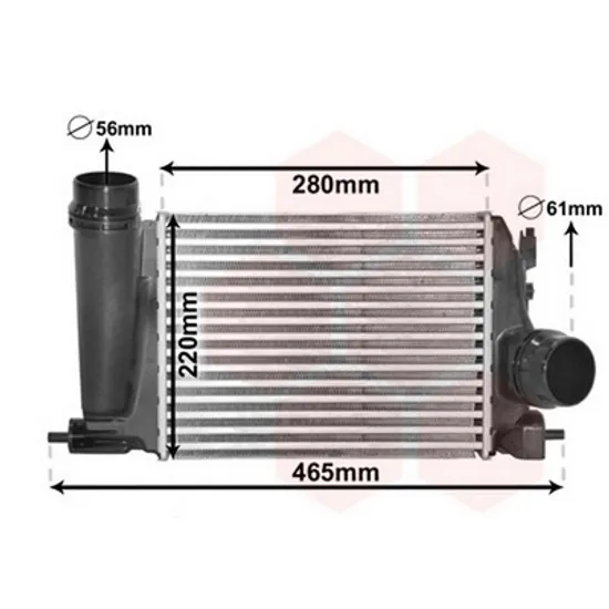 Intercooler RENAULT KADJAR 2015-> Radiator intercooler 1 6 DIG - turbo 282x217x62 Perioada 2016 2017 2018 2019