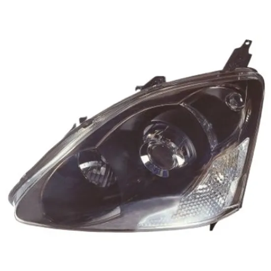 Far stanga HONDA CIVIC 7 2000->2005 perioada 2001 2002 2003 2004 2005 de la an de fabricatie 10/2003, fara motor reglaj, semnal alb, cu reglaj electric, cu bec H1, cu bec HB3