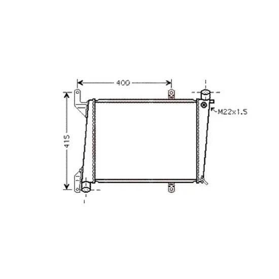 Radiator apa VOLVO V40 1995->2004, S40 1 1995->2004 pentru 1.9 DI, perioada 1999 2000