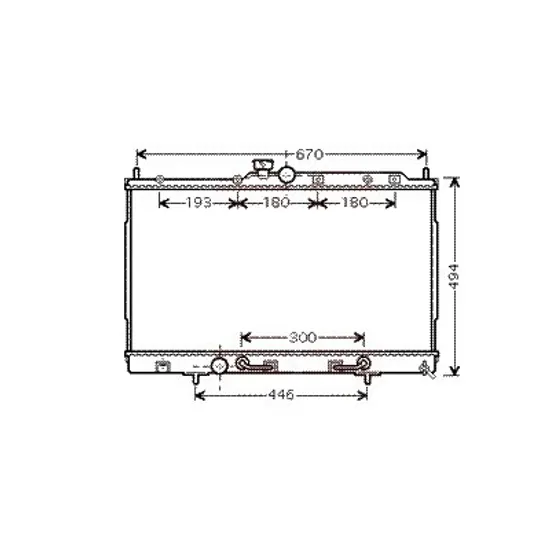 Radiator apa MITSUBISHI OUTLANDER 1 2001->2006 pentru 2.0 4WD, perioada 2003 2004 2005 2006