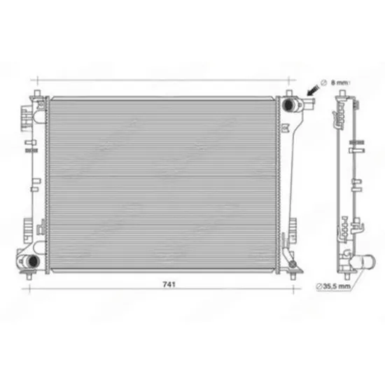 Radiator Motor HYUNDAI TUCSON 3 2015->2020 Radiator apa motor 2.0 CVVT benzina manuala (640x485) (KOREAN) Perioada 2018 2019 2020