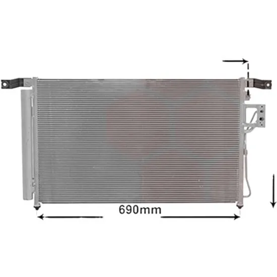 Radiator aer conditionat CITROEN BERLINGO B9 2008->, C4 Grand Picasso 1 2006->2013, C4 Picasso 1 2006->2013, DS4 2011->2015, DS5 2011->2015, C4 2 B7 2009-> pentru 1.6 HDi 110, perioada 2008 2009 2010 2011 2012 2013 2014 2015