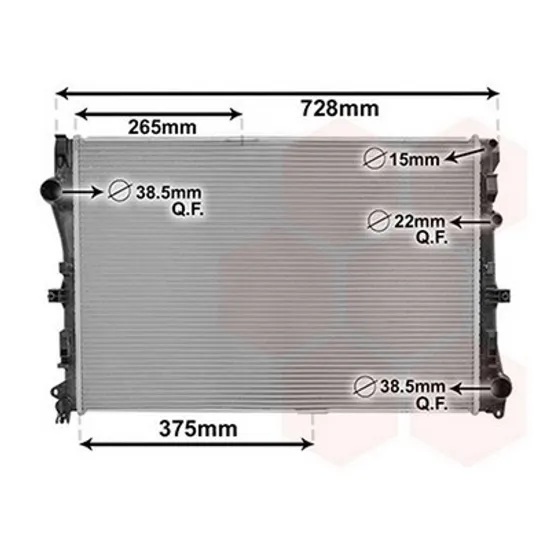 Radiator Motor MERCEDES C-CLASS W205 2013-> Radiator apa benzina-diesel MANUAL-AUTOMATIC (640x440x26) Perioada 2014 2015 2016 2017 2018