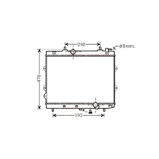 Radiator apa KIA CERATO 2004->2009 pentru 1.6 CRDi, perioada 2005 2006 2007 2008 2009