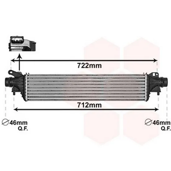 Intercooler OPEL CORSA E 2014->2018 Radiator intercooler 1.0i turbo benzina 571x127x50 Perioada 2015 2016 2017 2018 2019