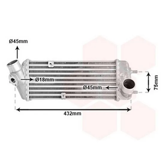 Intercooler KIA RIO 2005->2011 Radiator intercooler 1.5 CRDi (310x130x60) Perioada 2005 2006 2007 2008 2009 2010 2011