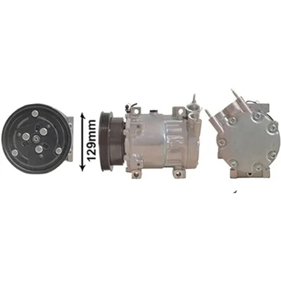 Compresor aer conditionat RENAULT SANDERO/STEPWAY 1 2007->2013 1.6 64KW 87CP , pentru motor K7M 710 perioada 2009 2010 2011 2012 2013 2014